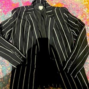 Black and white striped Blazer